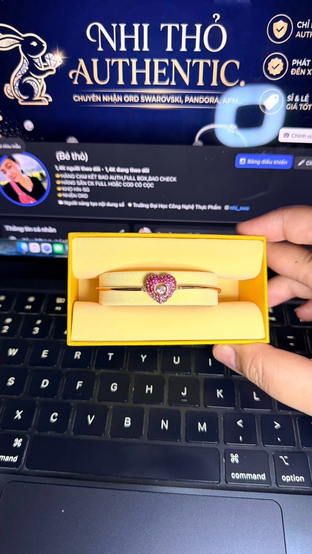 Lắc tay Sparkling dance trái tim đá nhảy